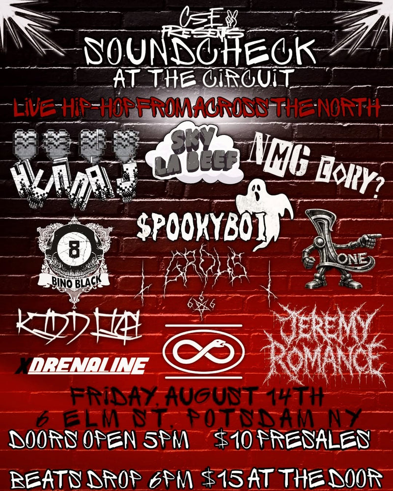 Soundcheck at The Circuit — Friday August 14th, Potsdam NY